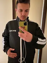 Palm angels Popular personalidad de la moda-Encuentro de rayado simple corriendo hombres casuales conjuntos de