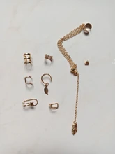 VKME-pendientes de estrella de oro sin Piercing para mujer y hombre, pendientes de Clip para la oreja de cartílago falso Simple, joyería con Clip