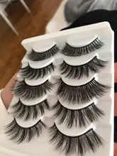 Pestañas postizas suaves 3D, pestañas largas y gruesas finas tupidas, hechas a mano, suaves, maquillaje para pestañas, herramientas de extensión, 5 pares