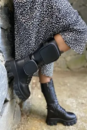 Botas negras Cremallera larga con bolsillos laterales para mujer de alta  calidad por Twittering moda Prada Forro cálido Falyon suela ligera de tacón  de 6cm de longitud - AliExpress Calzado