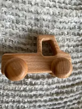 1pc de madera juguete de haya coche de madera bloques de dibujos animados Montessori Juguetes Educativos de los niños del bebé recién nacido, regalo de cumpleaños de juguete de madera