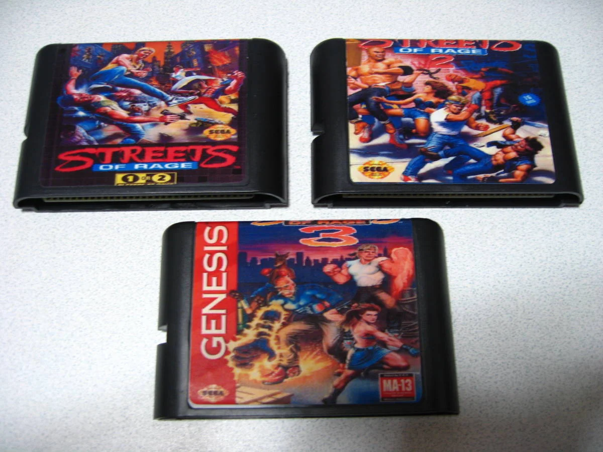 Ретро Игровая приставка Aditi Street Of Rage 1-3 16 бит MD для 16-битной игровой консоли Sega