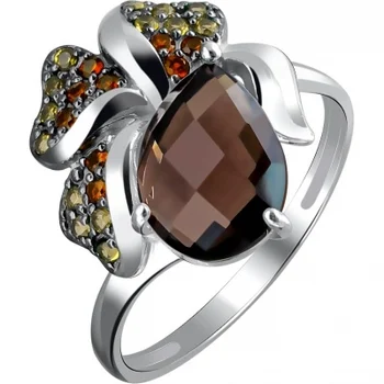 

Jewelry Tradition ring with Topaz and cubic zirconia