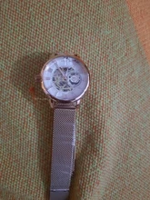 Orpesa-Reloj de pulsera mecánico para Mujer, pulsera de malla de acero inoxidable, Reloj femenino elegante