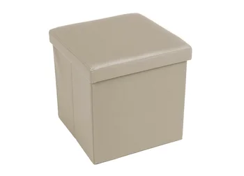 

Ottoman box padded solid color pattern Eddy Beige color 9
