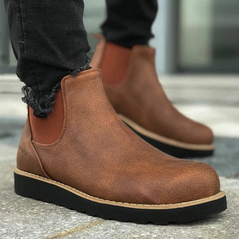 Chekich Boots for Men Boot Men's Winter Shoes Fashion Snow Boots Shoes Plus Size Sneakers Ankle Men Shoes Winter Boots Footwear Men Basic Boots Shoes Men 2020 Spring Fashion Winter Boots For Men Zapatos Hombre CH045