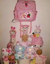 Mochila con bordado de fresa para niñas, Bolsa Escolar rosa, regalo de cumpleaños, 2020, dibujos animados japoneses nuevos