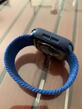 Correa trenzada de nailon elástico para Apple Watch, correa de nailon elástico para Apple Watch de 44mm, 40mm, 42mm y 38mm + funda de PC iWatch series 6 5 4 3 se