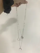 Colgante Retro de Luna y mapa del mundo para mujer, collar de oro Colodr multicapa, accesorios de joyería para fiesta