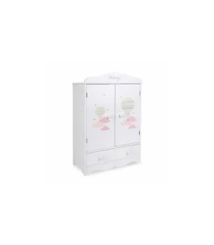 

Arias-Firenze wooden doll toy cabinet with 2 drawers and 5 hangers