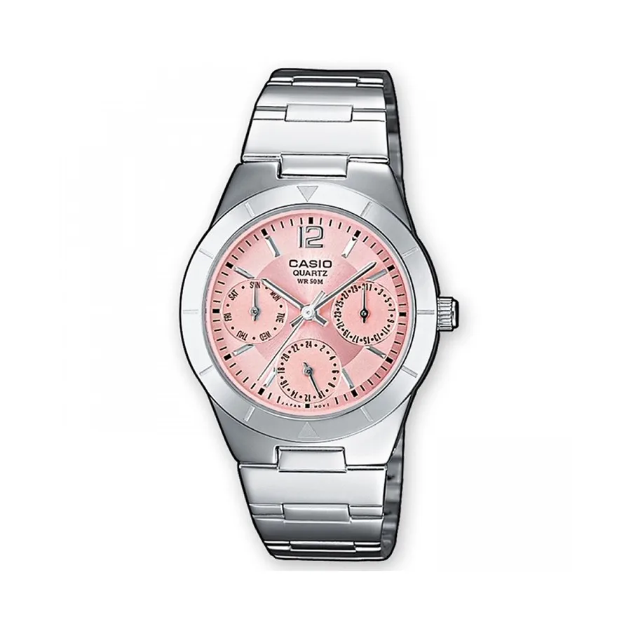 Pulseira de Aço Casio Clássico Relógio Feminino Dial Rosa 50m Água Resistir Ltp-2069d-4a 1 Computers & Electronics