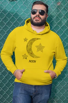 

Angemiel Wear Moon Star Yellow Men 'S Hooded Sweatshirt