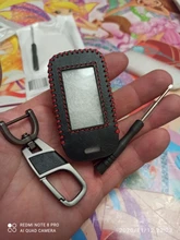 Cuero coche caso clave de Starline E63 E90 E91 E61 E95 E66 2-coche alarma LCD controlador remoto llavero transmisor llaves cubierta