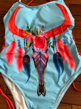 Print Swimwear Beachwear Bathing-Suit Women Sexy Momokini Summer Brazilian LI-FI Padded