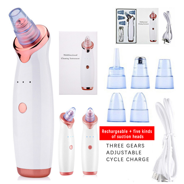 Blackhead Remover Face Deep Nose Cleaner T Zone Pore Acne Pimple Removal Vacuum Suction Facial Diamond Beauty Clean Skin