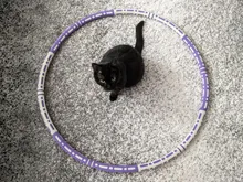 6 piezas de acero inoxidable desmontable deporte aros mujeres Aro gimnasio de entrenamiento físico en masaje cintura anillo de pérdida de peso Circulo de Yoga