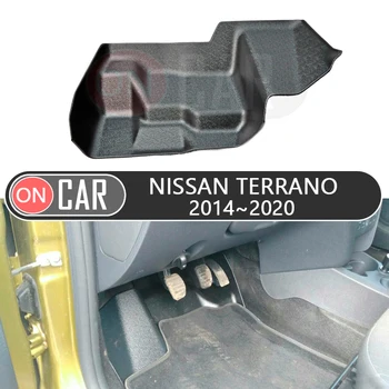 

Protective cover plate under pedals for Nissan Terrano 2014~2020 guard protector sticker car styling decoration protection