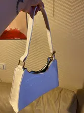 Handbags Underarm-Bag Retro Baguette Small Purple Girls Soft Fashion-Design Solid-Color
