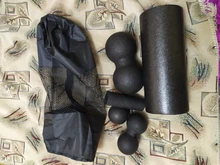 3/5 Uds Yoga de rodillos de masaje y pelota para hacer ejercicio juego de rodillo de espuma para el dolor de espalda auto-miofascial tratamiento Pilates músculo de ejercicios
