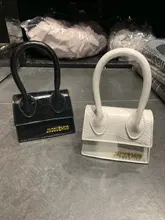 Jacquemus-Mini bolsos cruzados para mujer, bolso de marca famosa, de diseñador de lujo, con patrón de cocodrilo, 2021