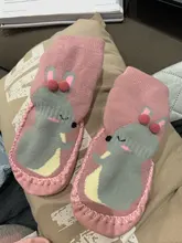 Calcetines de algodón con suela de goma para bebé recién nacido, calcetín divertido para niño pequeño, calcetín de invierno