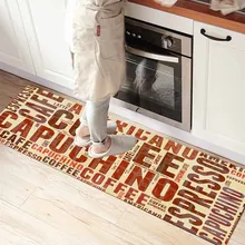 Else коричневый кофе Writen 3d принт нескользящие микрофибры Кухня Счетчик современный декоративный моющийся коврик