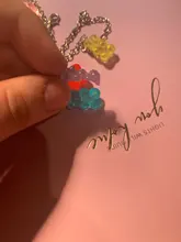 Collar de jalea Linda para mujer y niña, 7 colores, arco iris, orgullo, oso, Gummy, Punk, Hip Hop, resina, accesorios