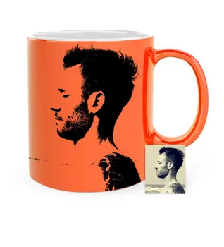 

Personalized Sihouette Highlighter Orange Mug Cup-3