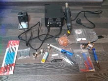 Estación de soldadura Digital LED 2 en 1, 800W, pistola de aire caliente, Estación de Reparación soldador eléctrico para teléfono, PCB, IC, SMD, BGA