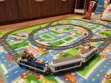 Girls Toys Assembled Railway-Track-Model-Sets Building-Blocks Train Construction Children's