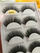 Pestañas postizas 3D de visón gruesas, 5 pares, maquillaje, pestañas llamativas, volumen Natural, suaves, g800