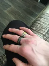 Letdiffery de acero inoxidable de Color negro cruz de jesús carta anillo de rezo de biblia anillos de dedo para los hombres 8mm joyas de amuleto