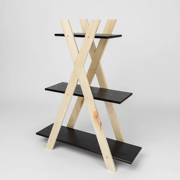 

Wooden rack-shelf with X-legs xowoodshop