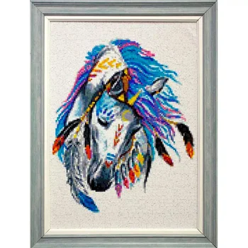 

AG 121 a set of d/making paintings with rhinestones 'calm duch' 27*38 cm Granni