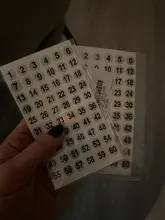 Etiquetas adhesivas láser a prueba de agua para manualidades, esmalte de uñas pintalabios, etiquetas con números de Color, suministros escolares y de oficina, Número 1-300