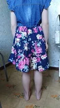 Vestido vaquero Floral para niñas, ropa informal de manga corta con cinturón para fiesta de verano