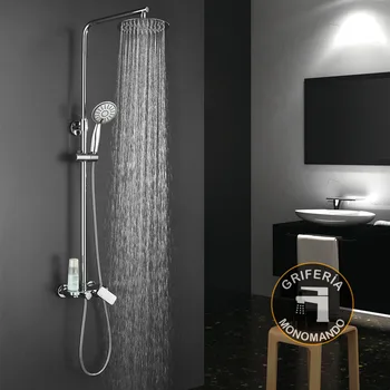 

Kibath Column single lever shower extra long round model DUA with shelf integrated. Extendable from 100 to 150cm