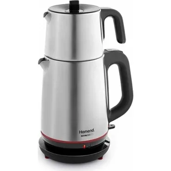 

Homend 1711 Royaltea 2000W Steel Electric Teapot | turkish tea | tea machine | water heater | teapot | hot tea