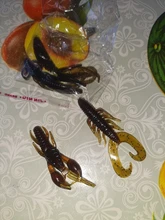 Silicone Bait Float Wobbler Shrimp Lobster Worm Fishing-Lure Lizards Twintails 4pcs 2g