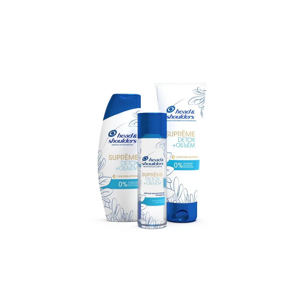 Бальзам-ополаскиватель против перхоти Head& Shoulders Supreme Detox+Объём, 275 мл