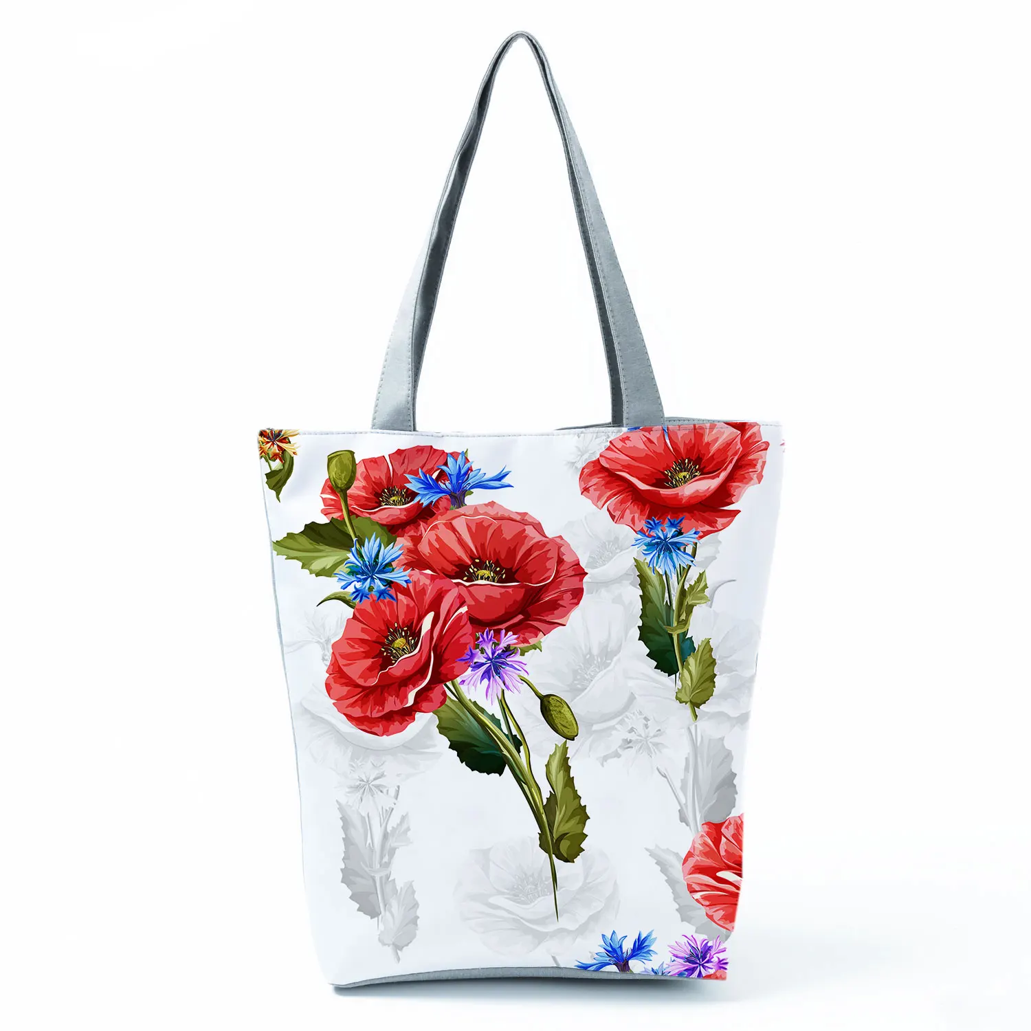 Retro Embroidery Flower Bird Printed Handbags Portable All-match Shoulder Bag Vintage Tote Bag Aesthetic Large Shopper For Wife