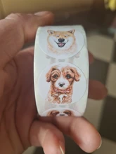Pegatinas de 500 Uds./rollo, pegatina de recompensa para Profesor, pegatina de motivación para perro y gato para escuela, pegatinas de papelería para estudiantes, para niños