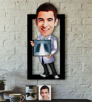 

Personalized Mr Radyolojist Caricature OF 3D Wood Tablo-1 Reliable Quality Funny Fun Cost Effective Special design