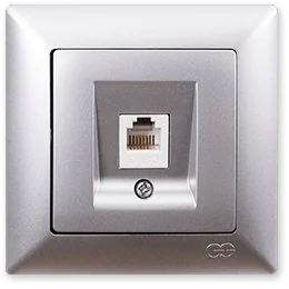 

PnpnElectrıc Gns Visage Ambiance Metallic Silver Numeris Telephone Socket (Cat 3)