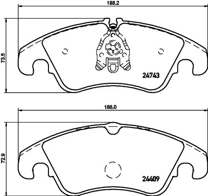Колодки тормозные AUDI A4/A4 ALLROAD/A5/Q5 1.8-3.2 07- передние