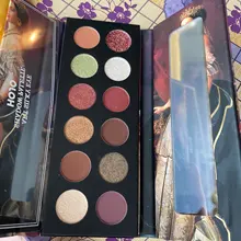 HOJO-paleta de sombra de ojos, 12 colores Nude, brillante, mate, resistente al agua, fácil de llevar, pigmento brillante, sombra de ojos en polvo, maquillaje de belleza