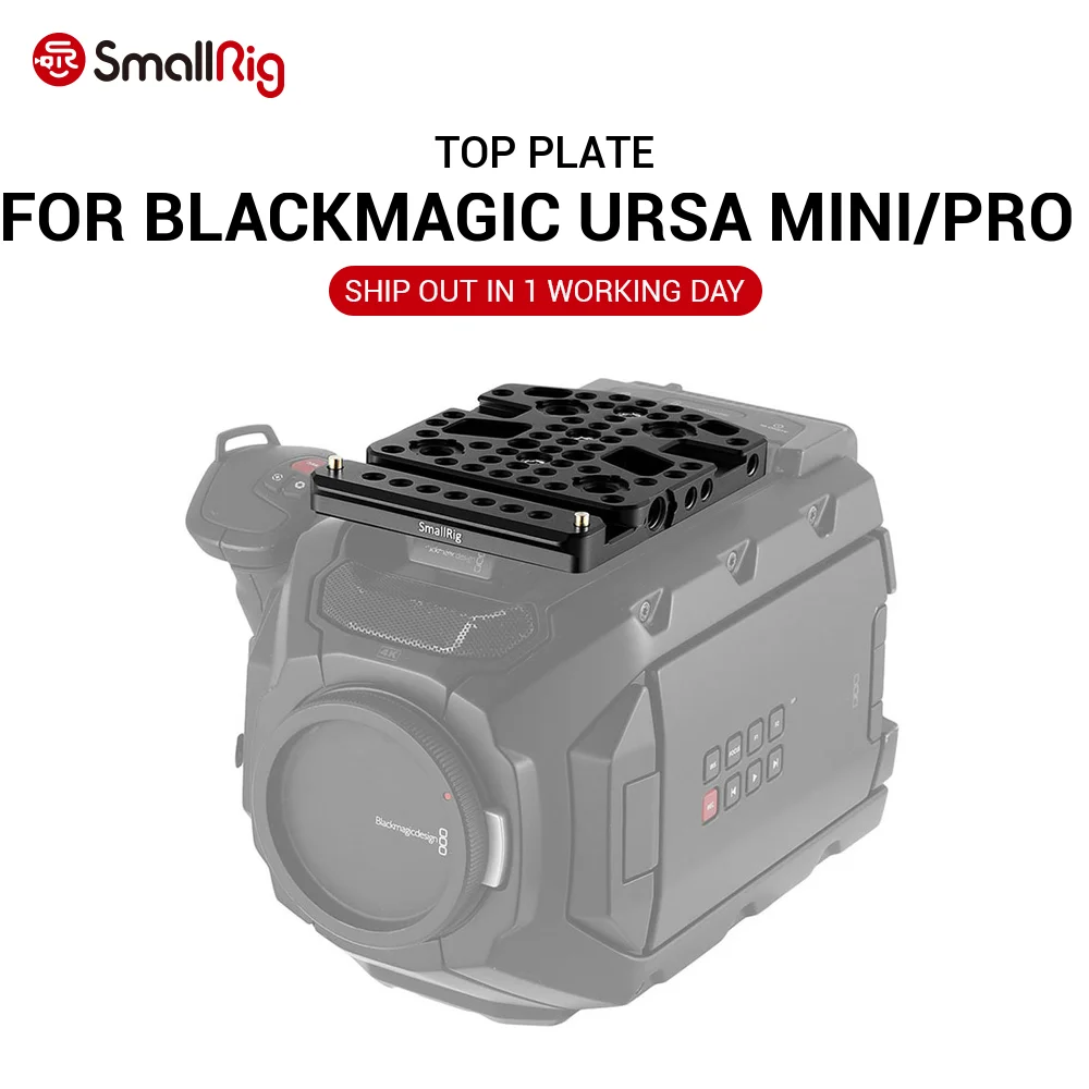 

SmallRig cheese top plate for Blackmagic URSA Mini Camera With two shoe mounts and a Nato rail- 1853