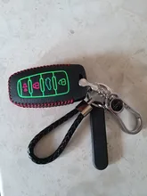 Cuero Luminoso de llave de coche para gran pared Haval Coupe H7 H8 H9 GMW H6, cubierta pequeña a rayas de Color, carcasa del mando a distancia, llavero