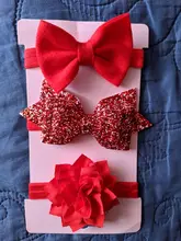 Accesorios de 3 unidades para niña pequeña, Diadema con lazo, diadema elástica para recién nacido, accesorios para fotos de cabello, regalo 2019