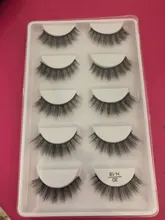 Pestañas postizas de pelo de visón 3D, pestañas largas mullidas hechas a mano, utensilios de maquillaje para ojos, H13, 5 pares